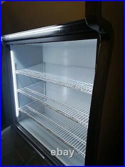 Commercial Upright double sliding door display fridge freezer