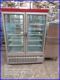 Commercial double door display freezer cake display freezer dairy desert display