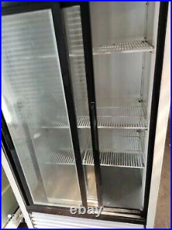 Commercial double door display fridge drinks bottle cooler dairy etc
