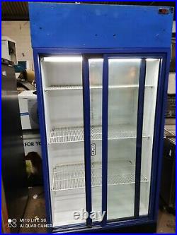Commercial double door display fridge drinks bottle cooler dairy etc
