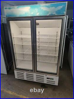 Commercial double glass door display fridge chiller 2019