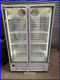 Commercial double glass door freezer, retail catering Lowe G7