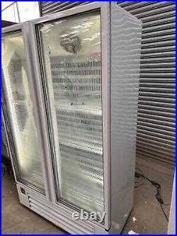 Commercial double glass door freezer, retail catering Lowe G7