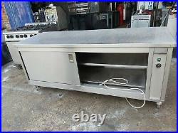 Commercial stainless steal hot cupboard double sliding door heavy duty 202x74x85