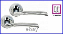 Door Handles Lever on Rose Indiana Style Duo Finished Chrome Door Pack Accessory