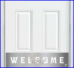 Door Kick Plate Engraved Welcome All Sizes, 4 Finishes, & Mount Options