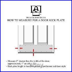 Door Kick Plate MAGNOLIA Monogram All Sizes, 4 Finishes, & Mount Options