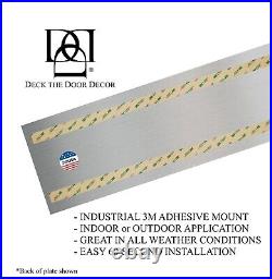 Door Kick Plate MAGNOLIA Monogram All Sizes, 4 Finishes, & Mount Options