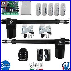 Electric Swing Gate Opener Operator Double Arms Remote Control Door Gate Kit