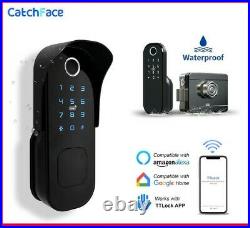 Electronic Door Lock Bluetooth Fingerprint Waterproof Outdoor TT Passcode Card