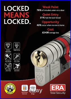 Era Fortress 3 Star High Security Euro Cylinder Lock UPVC Doors Anti Snap TS007