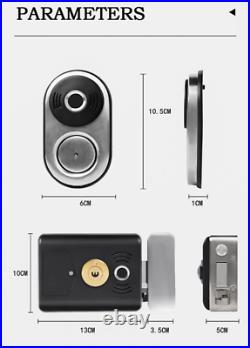 FINGERPRINT DOOR LOCK Outdoor Gate IC Card Keyless RFID Electronic smart Keles