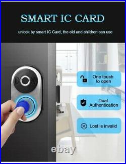 FINGERPRINT DOOR LOCK Outdoor Gate IC Card Keyless RFID Electronic smart Keles