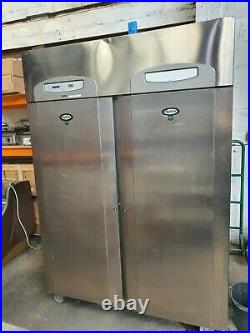 Foster Commercial Stainless Steel Upright Double Door Freezer With Shelves- VGC
