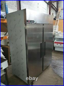 Foster Xtra Commercial Stainless Steel Upright Large Double Door Freezer VGC