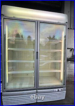 Framec Commercial Double Glass Door 1100 Litre Display Freezer- VERY GOOD
