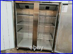 Fridge upright double door chiller stainless steal commercial Foster