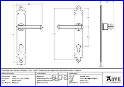 From The Anvil 33766 Pewter Tudor Door Lever Espag. Lock Set
