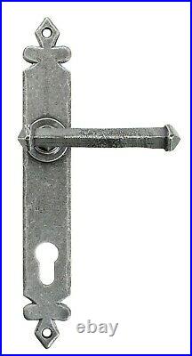 From The Anvil Door Lock Lever Handles Latch Set Pewter