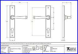 From The Anvil Door Lock Lever Handles Latch Set Polished Brass