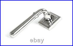 From The Anvil Door Lock Lever Handles Latch Set Polished Steel