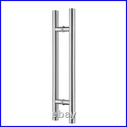 Front Shop Door Handles Straight Entrance Large T Bar 1200mm Satin Stainless