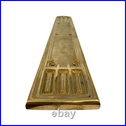 Greek Revival Push Plate in Solid Brass with Arched Top 18 Inches