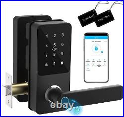 HOTATA Smart Lock, 6-in-1 Keyless Entry Door Lock Fingerprint, Bluetooth, Code