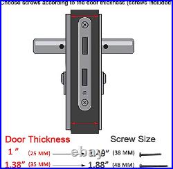 HTH Hthomeprod Solid Brass Lever Handle Set for Screen/Storm Door, Double Cylind