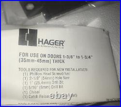 Hager 3500 Series Door Archer Handle Grade 2 Office Lockset US26D Lever Two Keys