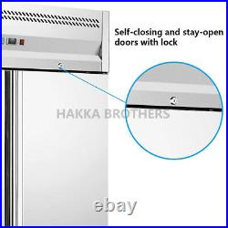 Hakka 1150L Double 2 Door Upright Freezer Commercial +2+8 Refrigerator