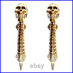 Hardware Door Handle Pull Sliding Door Knob Vintage Brass Decor Skeleton Skull