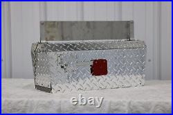Heavy Duty Aluminum Diamond Plate 16 Gauge Mailbox Double Door With Nameplate