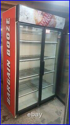 Husky Commercial Double Doors Drinks Display Chiller Fully Working