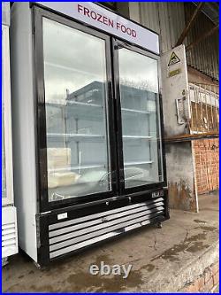 Interlevin Commercial Double Door Upright Display Freezer White- NEW CONDITION