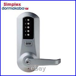 Kaba Simplex 5000 Series Cylindrical Mechanical Pushbutton Lock, 5021XSWL