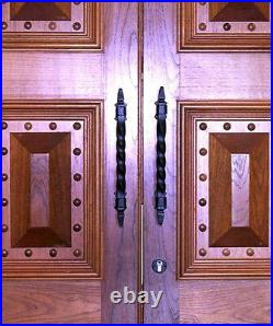 Large Black wrought iron entrance door handles 1Pair (2handles) Brand New 2sizes