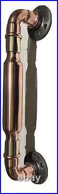 Large Copper Industrial Pipe Door Pull Handle