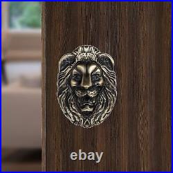 Lion Face Shaped Main Door Pull Push Handle (Brass Antique Finish) set of 2
