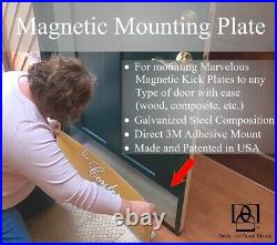Magnetic Door Kick Plate Faux Metal Colors multiple sizes Interchangeable
