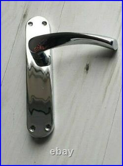 Modern Latch Interior Door Handle Polished Chrome Arched Handles 1-15 Pairs