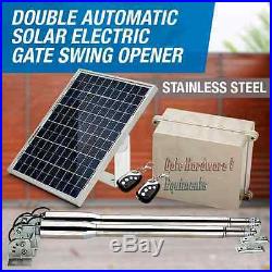 NSEE EM3 Double Operator Dual Swing Gate Door Opener with 22 Watt Solar Panel