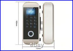 NSEE Fingerprint Electric Glass Door Gate Lock RFID Reader Touch Keypad Pincode
