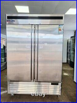 New Commercial Heavy Duty Stainless Steel Upright Double Doors Freezer 1300 Ltrs