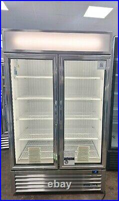 New Commercial True Stainless Steel Upright Double Glass Doors Freezer