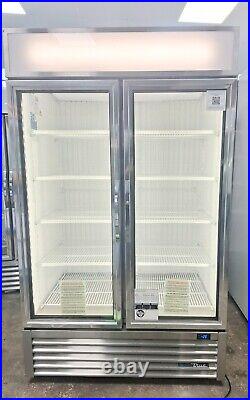 New Commercial True Stainless Steel Upright Double Glass Doors Freezer