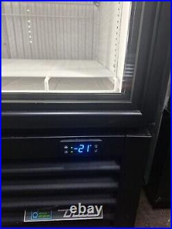 New Commercial True Upright Double Doors Black Freezer