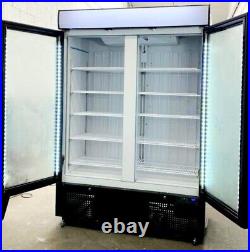New Tefcold Commercial Upright Double Doors Freezer. Excellent Condition