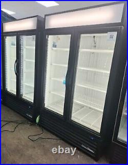 New True Commercial Upright Double Doors Freezer. Excellent Condition