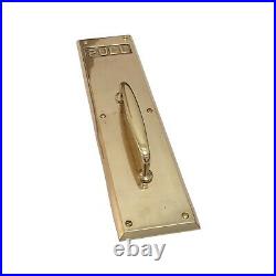 PULL Commercial Door Plate in Heavy Duty Cast Brass